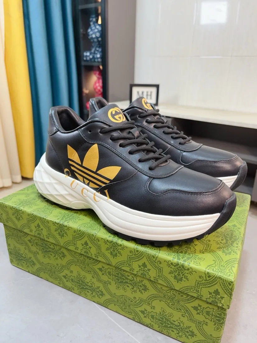 Men's shoes 💰520🌹🌹【GUCCI】pop-up casual sneakers with daddy outsole, breathable and comfortable, easy to walk, a versatile style for trendy men, upper with cowhide edge and outsole with 3D upper printing➕genuine leather lining➕Gucci's popular original outsole, sports and running style, super comfortable. Code number 38-44